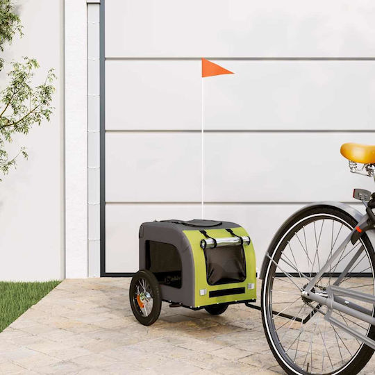 vidaXL Dog Carrying Green Bicycle Trailer for 30kg Pets