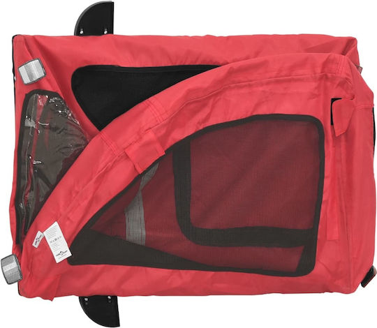 vidaXL Dog Carrying Red Bicycle Trailer for 45kg Pets