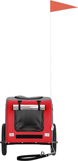 vidaXL Dog Carrying Red Bicycle Trailer for 30kg Pets