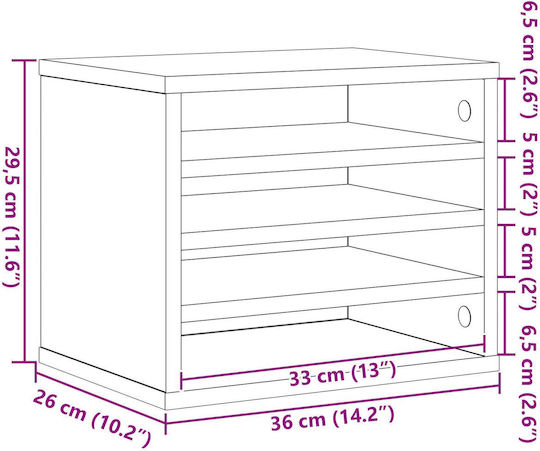 Office Organizer Wood 36x26x29.5 cm Processed Wood