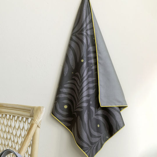 Πετσέτα Θαλάσσης Calenda Anthracite Nima Θαλάσσης 90x160cm Microfiber
