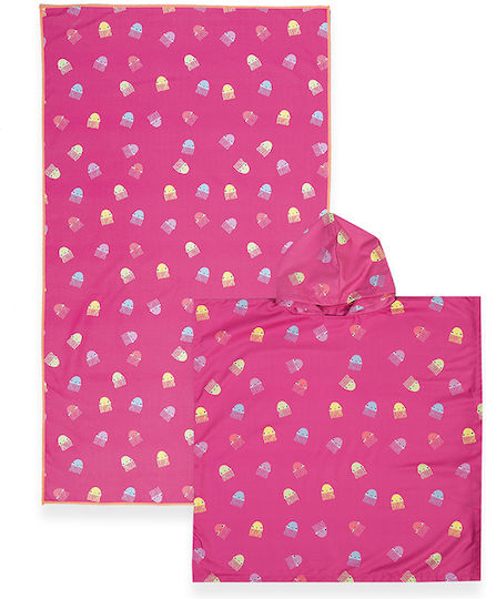 Παιδικο Ποντσο Jelly Team 65x65 Φούξια Nef-nef Homeware