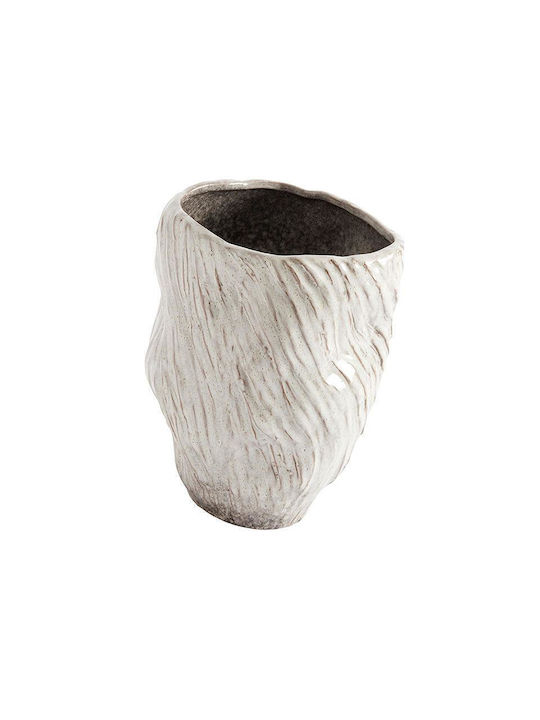 Muubs Decorative Vase Beige 16x16x25cm