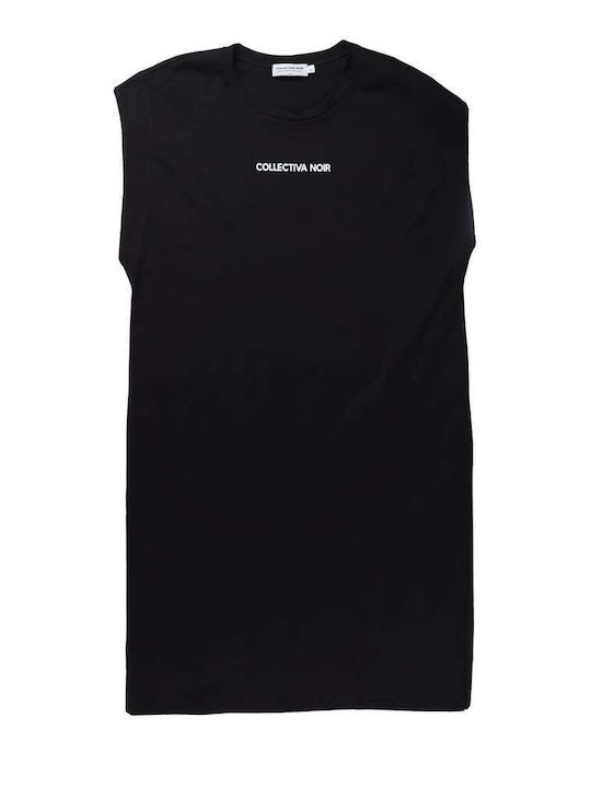 Summer Midi T-Shirt Dress Black CN140T05COT-Black