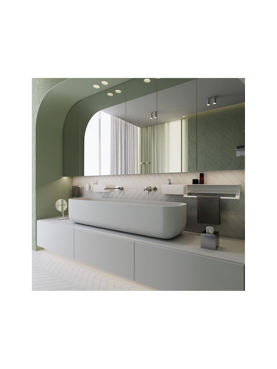Verdi Single Wall-Mounted Bathroom Shelf Unit ​27x120cm Inox White