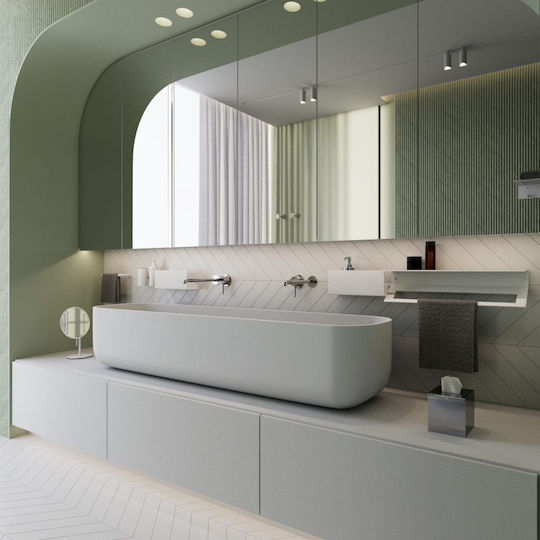 Verdi Regal-Einheit Badezimmer Einzel Wandmontage Schrauben ​27x120cm Inox Weiß