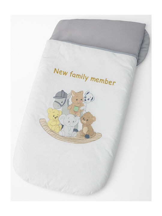 Beboulino Duvet Crib Cotton New Family Member White 90x110cm