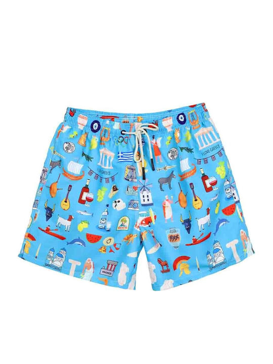 Costum de Baie Bărbați Pantaloni Scurți Multicolor