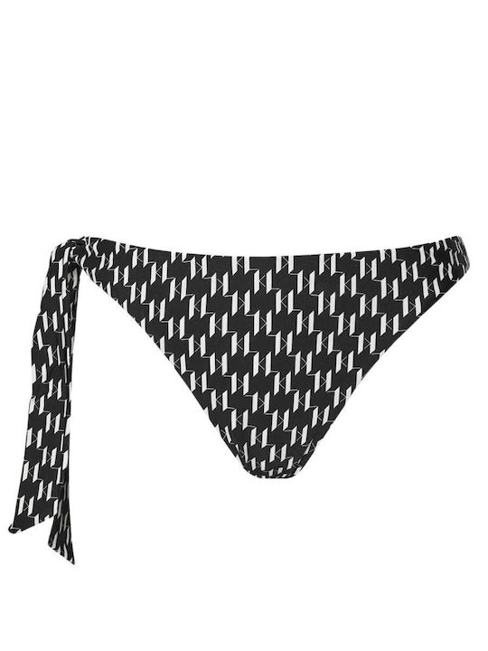 Bikini Slip mit Schnürchen Black-White A1W46042R57