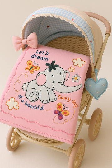 Beboulino Wickeltuch Für Kinderzimmer Elephant 80x90cm