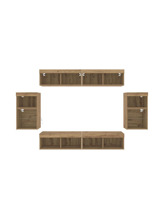 Wohnzimmer TV-Einheit Artisan Oak mit Beleuchtung L40xB28.5xH40cm