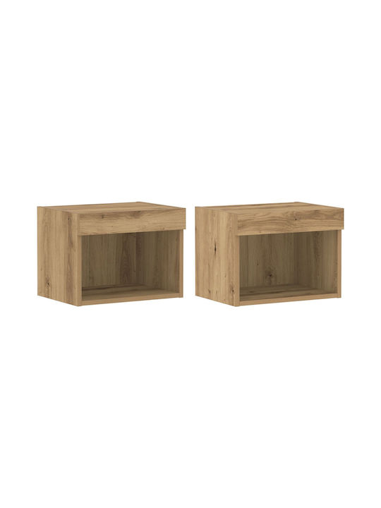 Wohnzimmer TV-Einheit Artisan Oak mit Beleuchtung L40xB28.5xH40cm