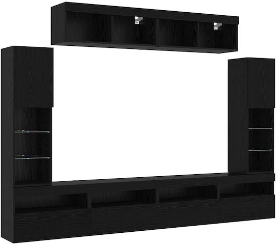 Животно помещение ТВ единица Black Oak с Осветление Д30.5xШ30xВ102бр