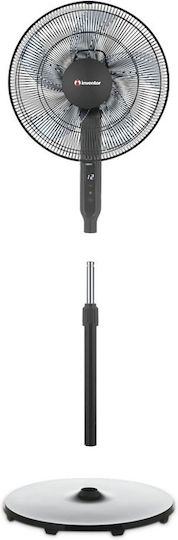 Inventor Pedestal Fan 35W 40cm Diameter with Remote Control Black
