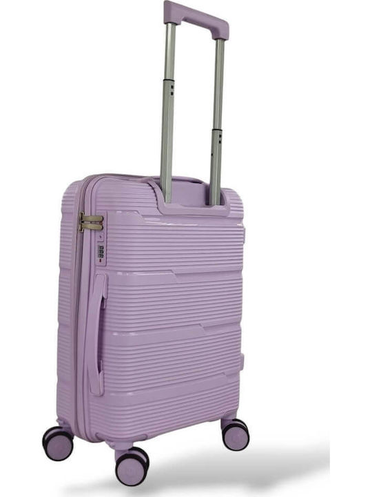 Playful Bags Cabin Travel Suitcase Hard Lila with 4 Wheels Height 55cm