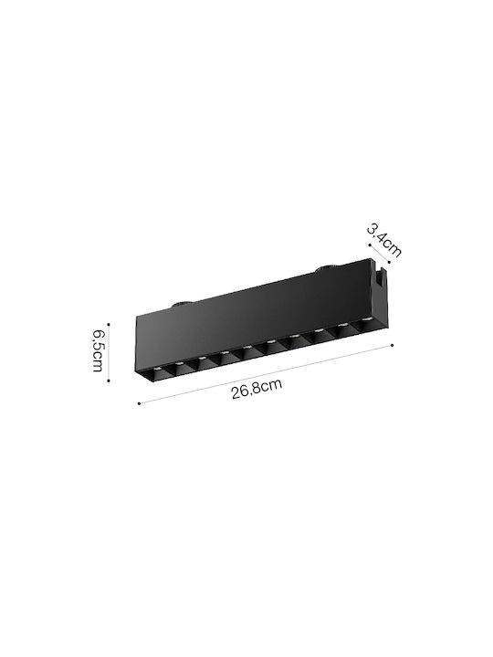 Inlight LED Θερμό Λευκό Σποτ σε Μαύρο Χρώμα