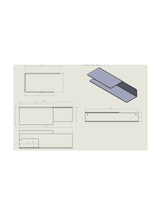 Verdi Strantza Wall-mounted Paper Holder White