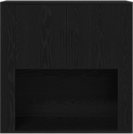 Dulap De Depozitare Pentru Birou Din Lemn De Fag Negru 80x33x150cm