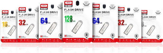 XO Dk01 16GB USB 2.0 Stick Ασημί