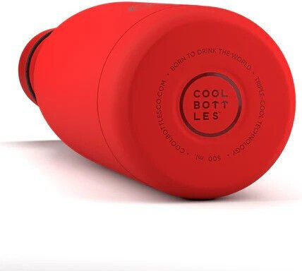 Cool Bottles Детска Бутилка За Вода Термос Неръждаема Стомана Vivid Червен 500ml