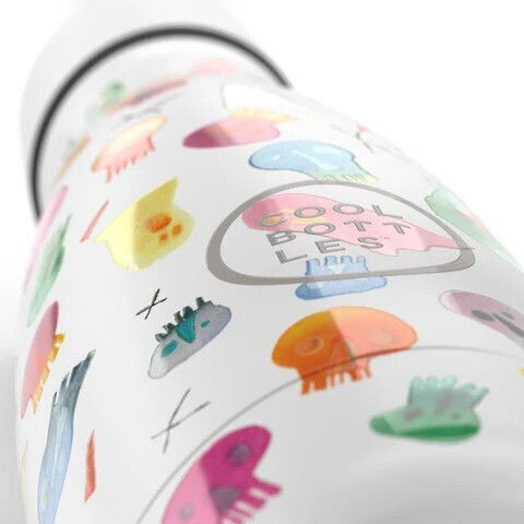 Cool Bottles Kids Water Bottle Thermos Stainless Steel Crazy Skulls 260ml (Various Designs/Colours)