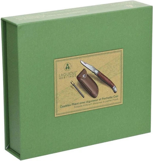 Laguiole Pocket Knife in Leather Sheath