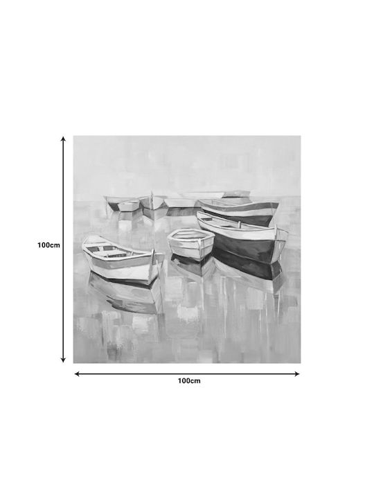 Inart Boatty Εξάπτυχος Πίνακας σε Καμβά 100x100cm
