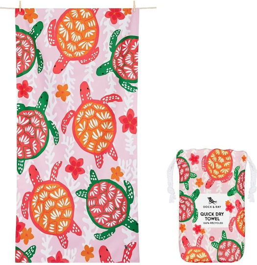 Dock & Bay Kids' Beach Towel Turtley Tropical Microfiber 130x70 cm