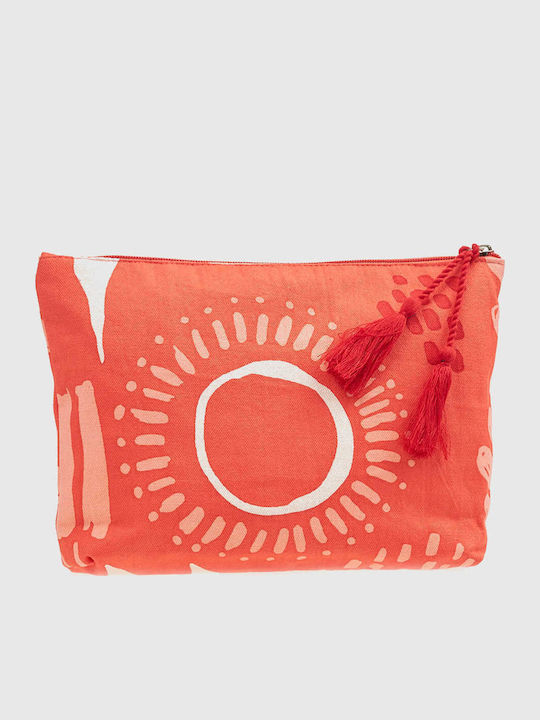 Verde Women's Toiletry Bag 07-0337 Indian Cotton Orange