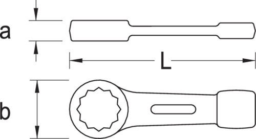 Gedore 70mm Single Polygon Wrench Hammer