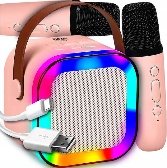 Karaoke Speaker with Wireless Microphones and Lighting Effects KPS2 Pink