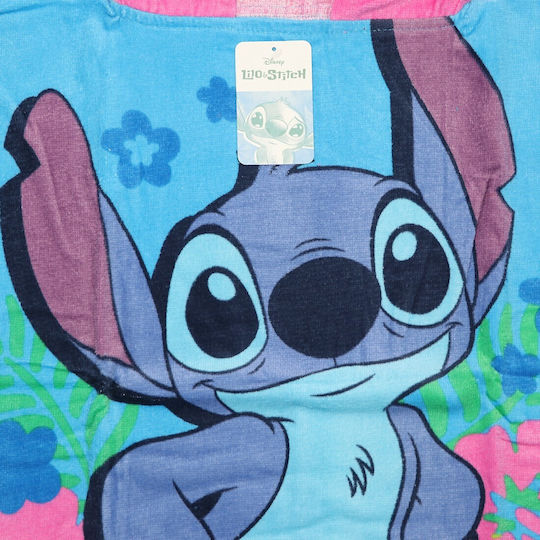 Disney Lilo & Stitch Kids' Cotton Beach Poncho 55x110cm Ye18266 Light Blue