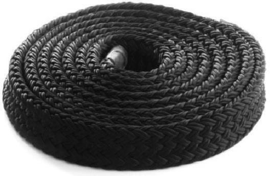 E-Sea Σχοινί Flat Line Πλεκτό 14mm 1m Πολυεστερικό Μαύρο