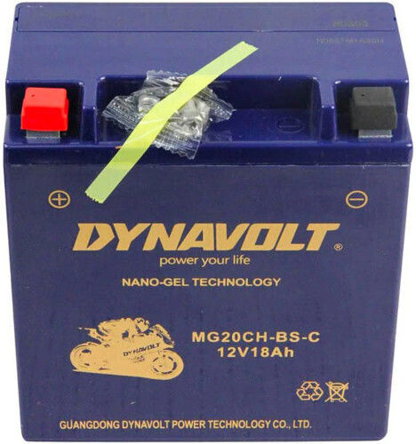 Dynavolt Nano GEL Motorcycle Battery YTX20CH-BS with Capacity 18Ah