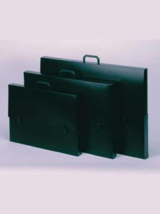 Exas Paper Πλαστική Τσάντα Μαύρη 66x5x46cm