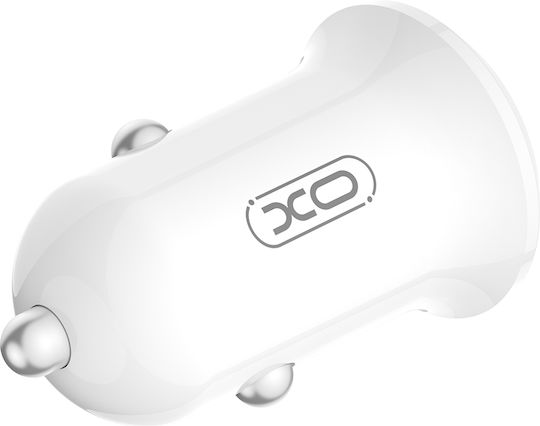 XO CC68 Φορτιστής Αυτοκινήτου 18W Γρήγορης Φόρτισης με μία Θύρα: 1xUSB Λευκό Χρώμα