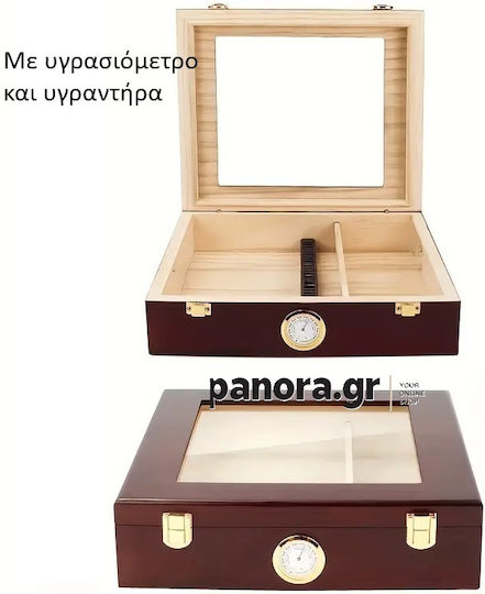 Panora Витрина Увлажнител на цигари 30 с Хигрометър