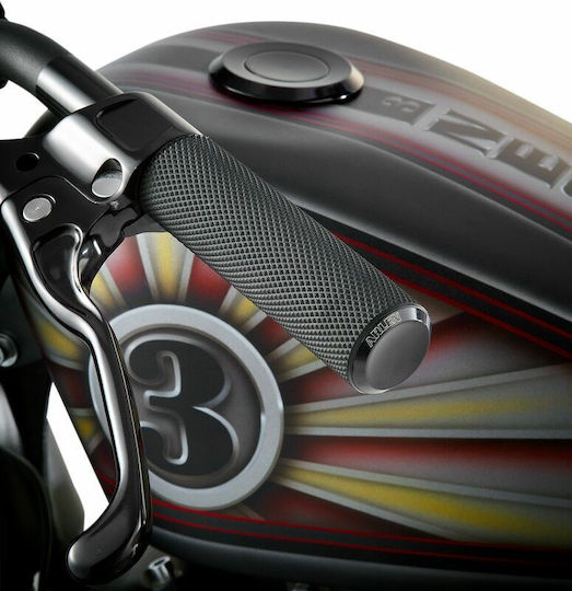 Arlen Ness Motorcycle Handlebars in Black color