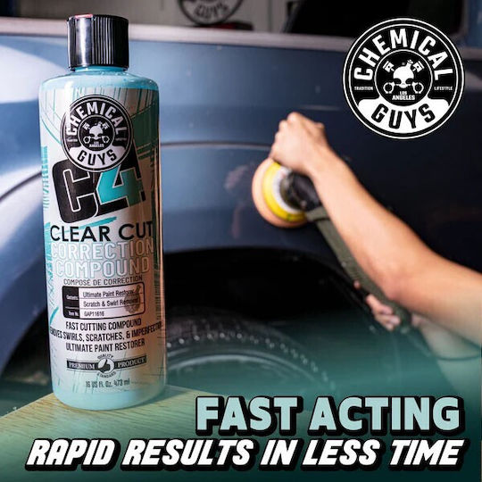 Chemical Guys C4 Clear Cut Correction Compound Αλοιφή Γυαλίσματος Αυτοκινήτου 473ml
