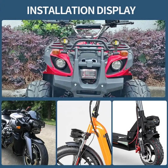 LED-Scheinwerfer Universal 9V 32V Abblendlicht Orange Fernlicht Weiß Abblend- und Fernlicht Weiß Orange 2000lm Motorräder ATV