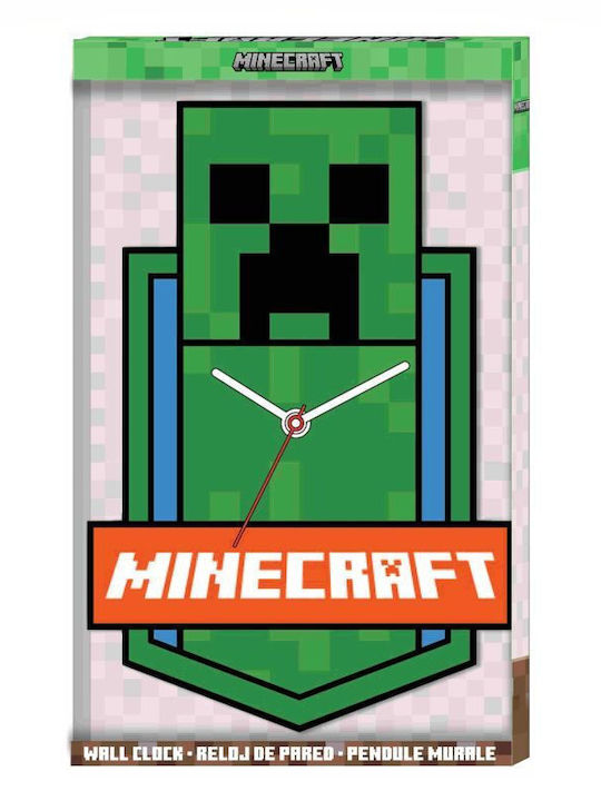 Minecraft Παιδικό Ρολόι Τοίχου 50x34cm