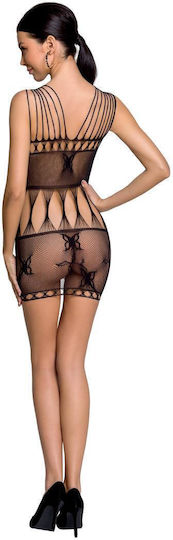 Black Mesh Mini Dress Bs090 by Passion