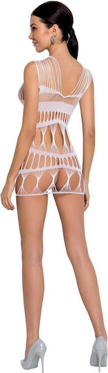 White Mesh Mini Dress Bs089 By Passion