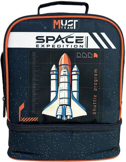 Must Team School Insulated Shoulder Lunch Bag 7lt Blue 22x16x28cm