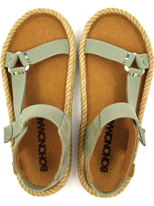 Women's Flat Sandals Anatomic Flatforms in Khaki Color