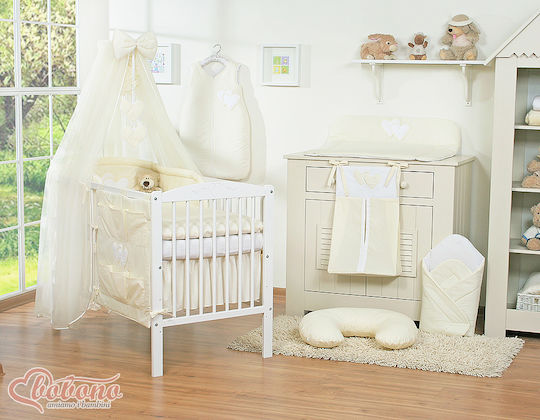 Bobono Mosquito Net Crib Tulle Ecru 470x160cm