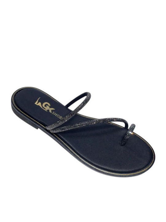 Women's Flat Sandals in Black Color