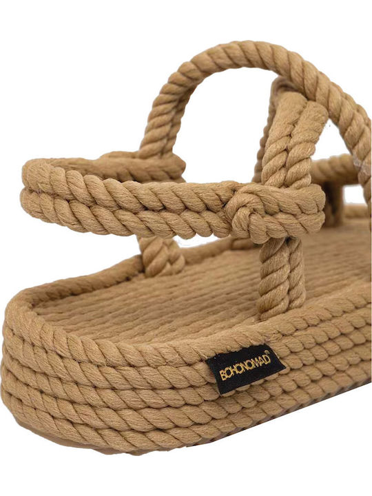 Γυναικεία Σανδάλια Flatforms Μπεζ