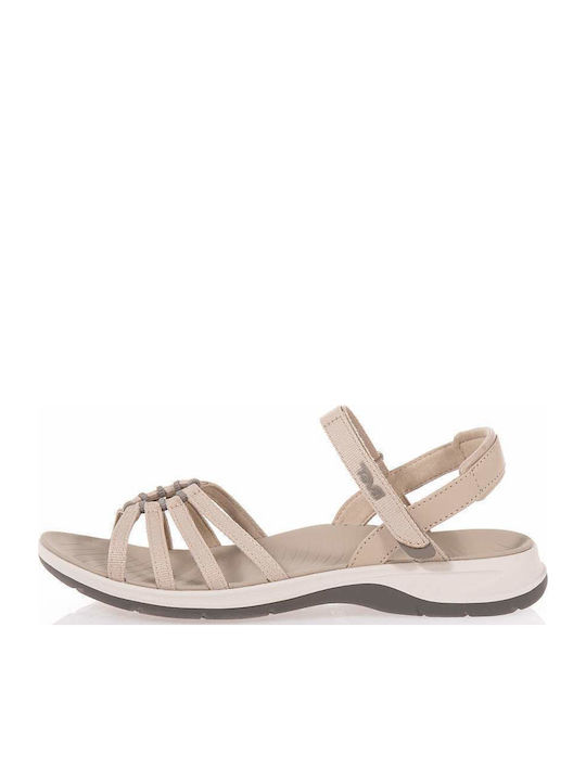 W Tirra Women's Flat Sandals Sporty in Beige Color