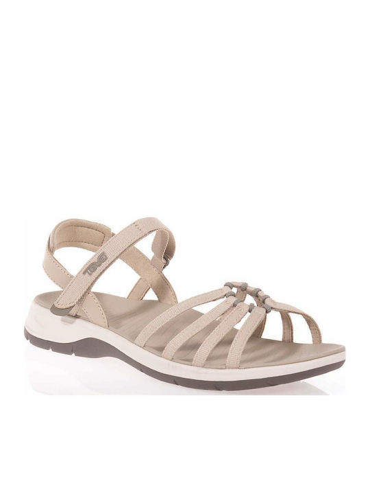 W Tirra Women's Flat Sandals Sporty in Beige Color